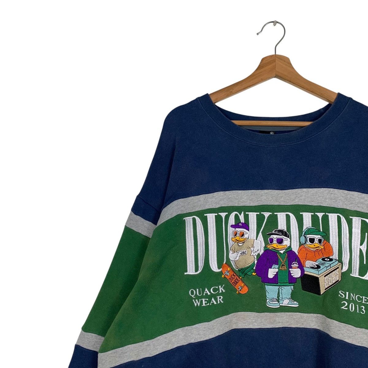 Japanese Brand B ONE SOUL Duck Dude Quack Wear Sweatshirt #1920-C83 Size US XXL / EU 58 / 5 - 6 Thumbnail
