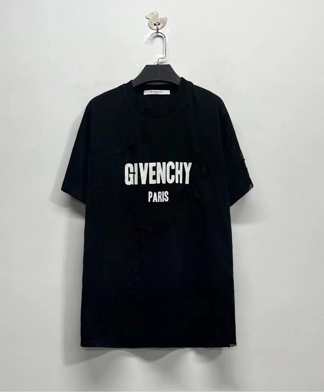 Givenchy GIVENCHY DISTRESSED LOGO TEE Size US XXS / EU 40 - 1 Thumbnail
