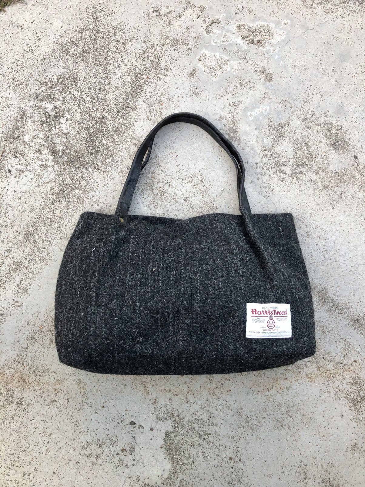 Ciaopanic × Harris Tweed WOOL HARRIS TWEED LEATHER HANDLE TOTEBAG Size ONE SIZE - 2 Thumbnail