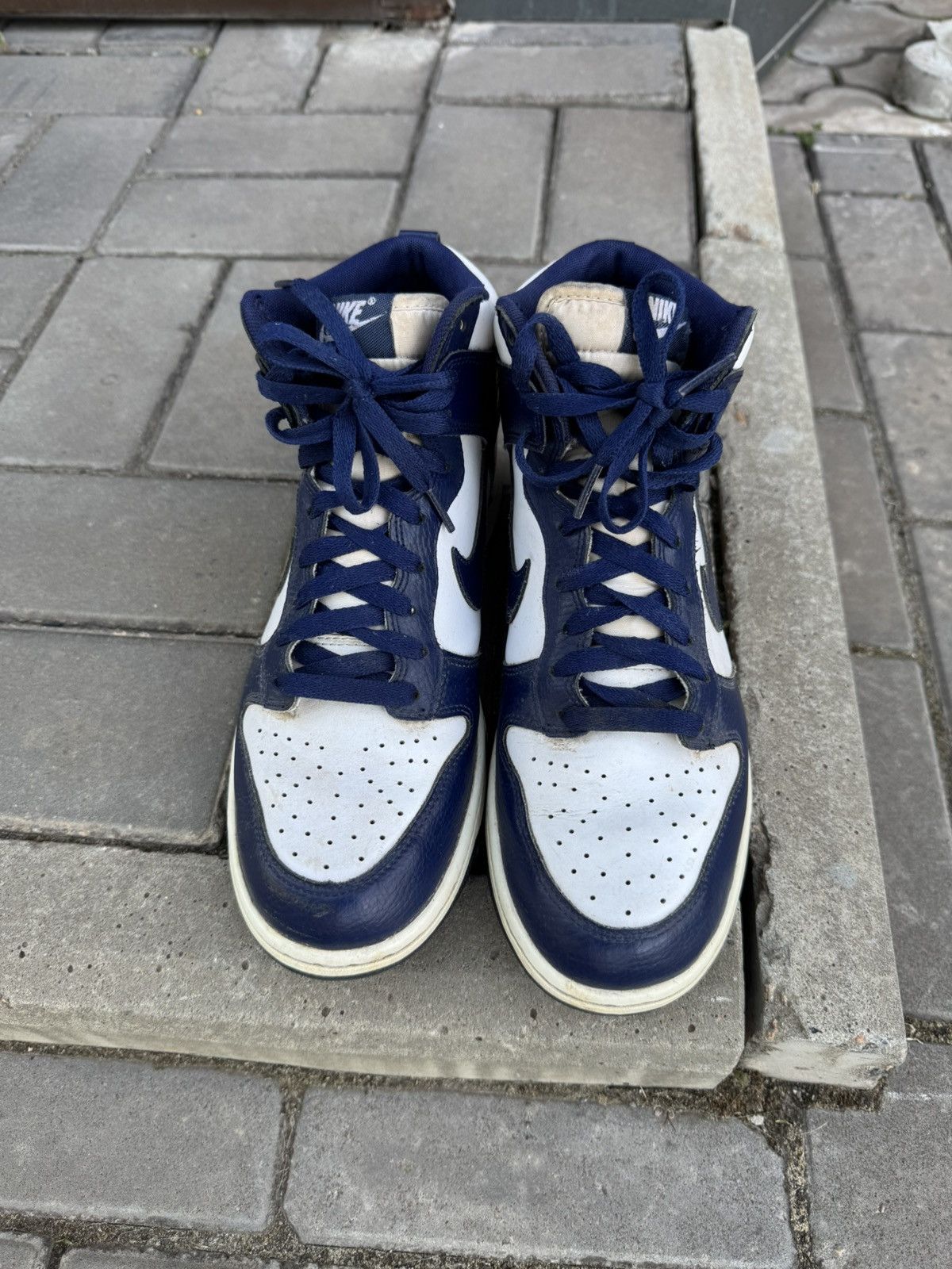 Nike Vintage Nike Dunk High “White / Binary Blue” Sneakers Size US 8 / EU 41 - 4 Thumbnail