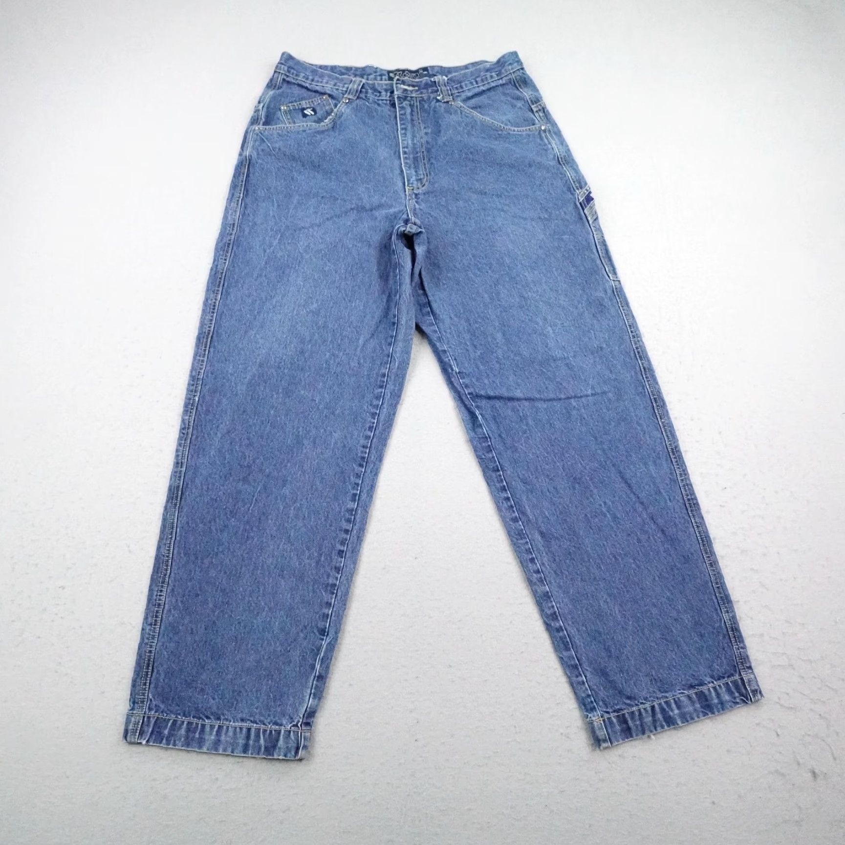 Karl Kani VINTAGE Karl Kani Jeans Mens 36x34 Blue Denim Baggy Hip Hop Carpenter 90s Y2K Size US 36 / EU 52 - 2 Thumbnail