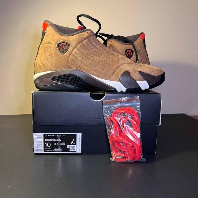 image of Air Jordan 14 Retro 'winterized' Pre-Owned Mens Sneakers,10 in Brown
