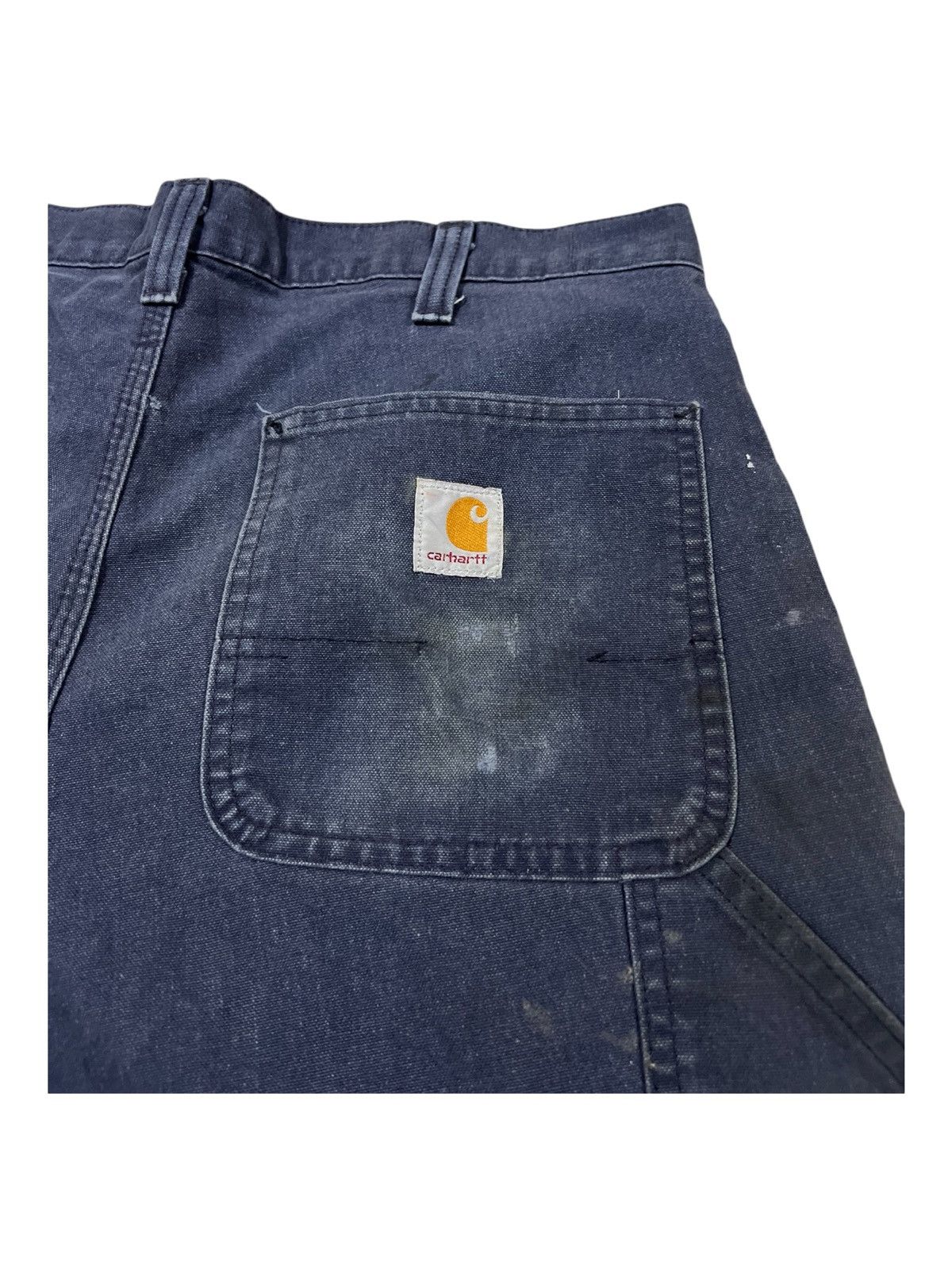 Carhartt × Vintage Y2K Carhartt Duck Canvas Painter Double Knee Distress Jeans Size US 34 / EU 50 - 7 Thumbnail