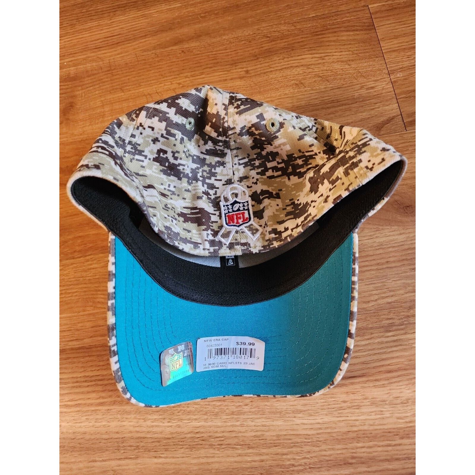 New Era Jacksonville Jaguars New Era 39THIRTY Hat Camo Fitted M/L Size ONE SIZE - 5 Thumbnail
