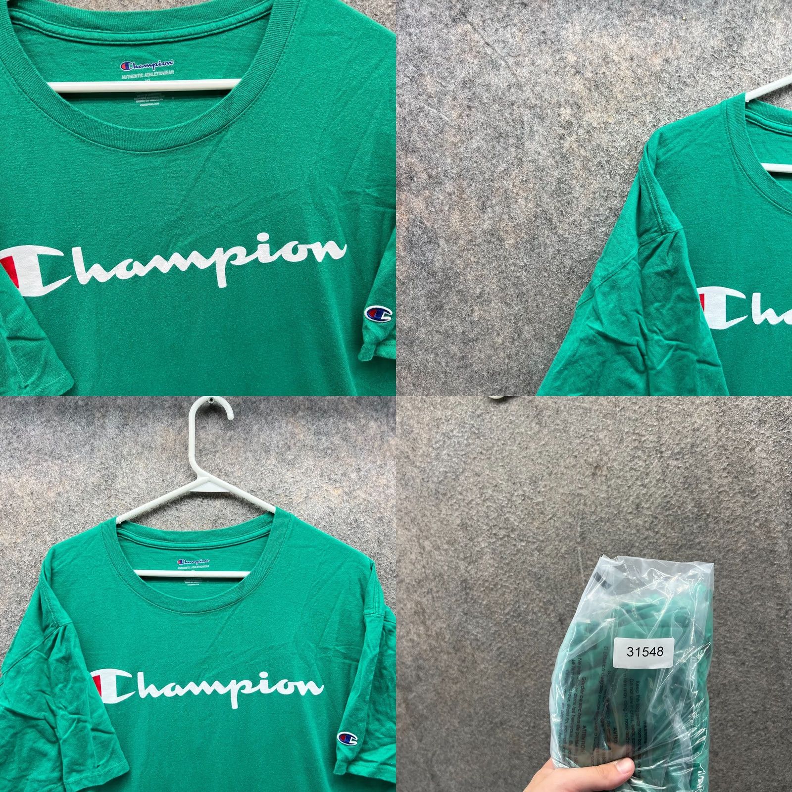 Champion VINTAGE Champion Shirt Mens XL Green Graphic Athletic Tee Logo C Logo Shirt Size US XL / EU 56 / 4 - 8 Thumbnail