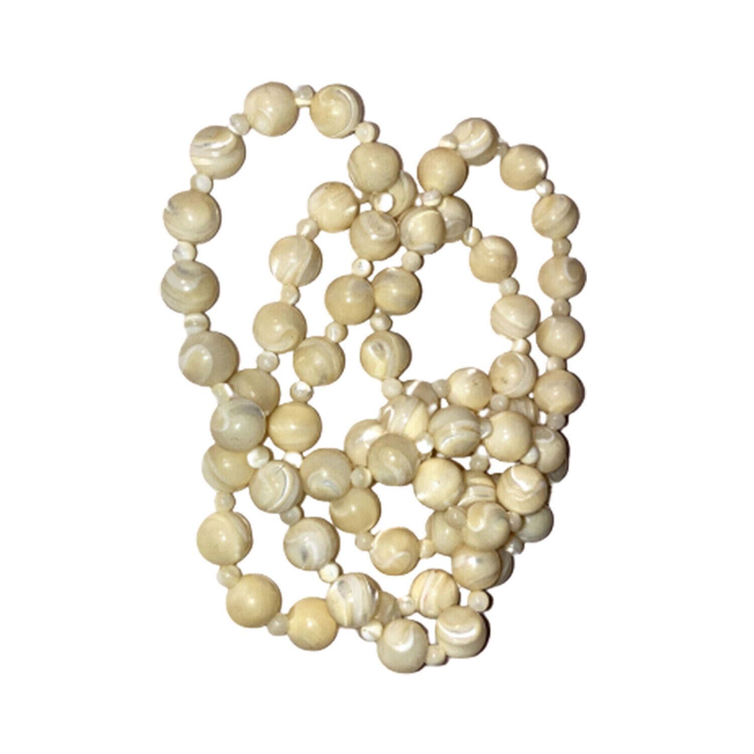 Designer Mother of Pearl Shell Hand Cut Bead Necklace Size ONE SIZE - 4 Thumbnail