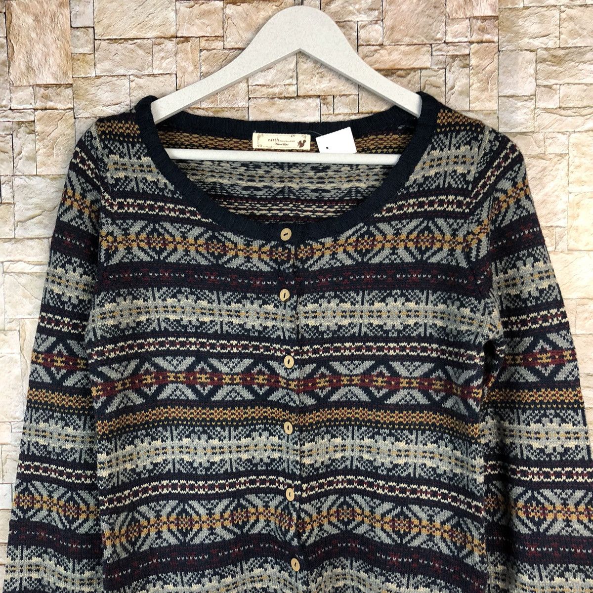 Japanese Brand Earth Music & Econology Cardigan Knitwear #A1061 Size S / US 4 / IT 40 - 5 Thumbnail