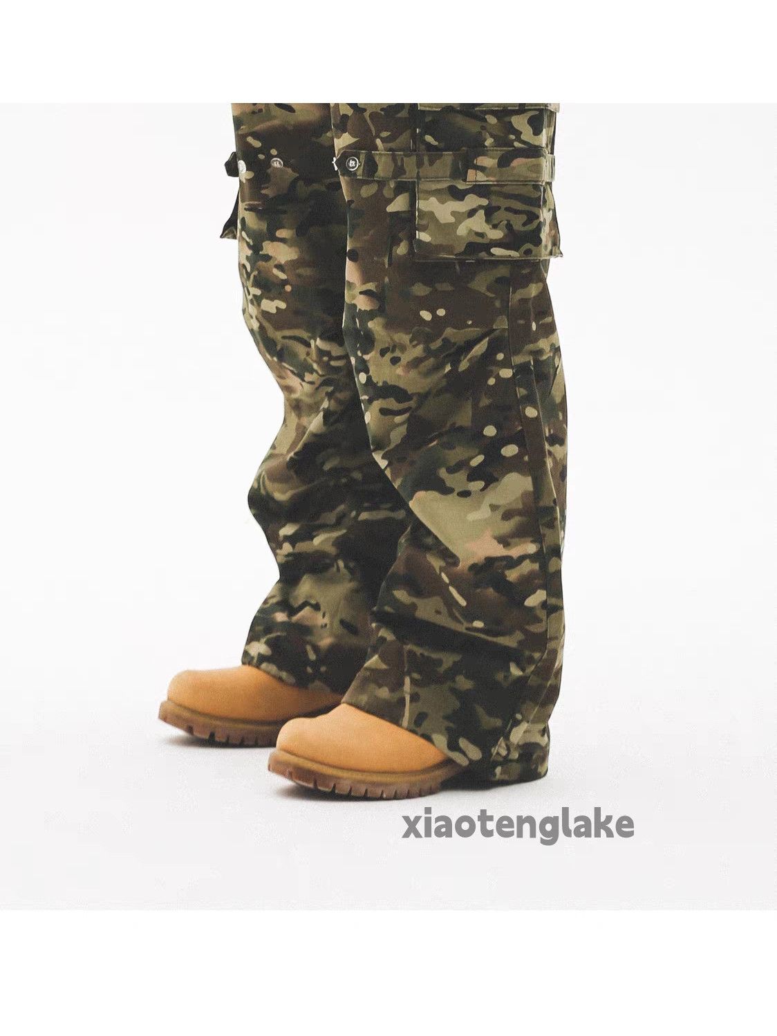 Vintage Unisex outdoor utility military loose camo cargo pants Size US 30 / EU 46 - 4 Thumbnail