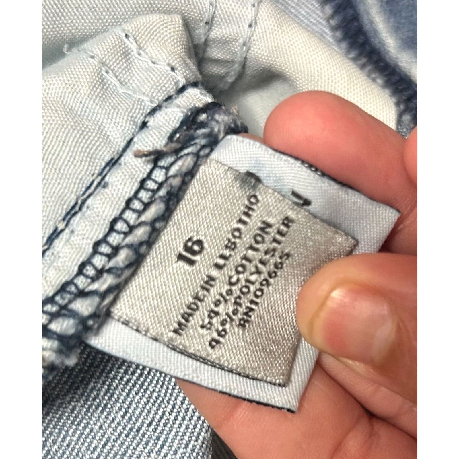 Denime 96 North Fit Slim Straight Jean Pant Sz 16 Blue Denim Vintage Y2K Womens Jeans 90s Size 38" / US 16 / IT 52 - 4 Thumbnail