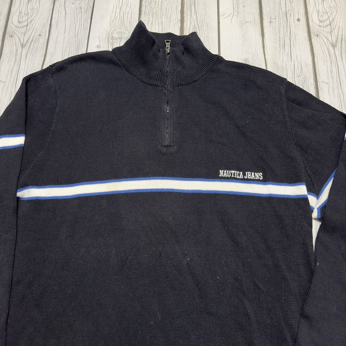 Nautica × Vintage Vintage Nautica Jeans sweater Size US L / EU 52-54 / 3 - 3 Thumbnail