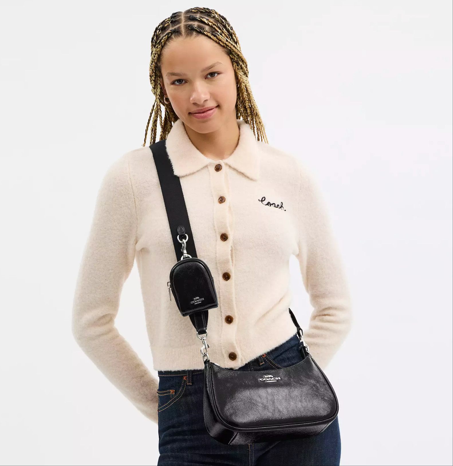 Coach NWT COACH Teri Shoulder Bag With Pouch CCD78 Size ONE SIZE - 11 Thumbnail