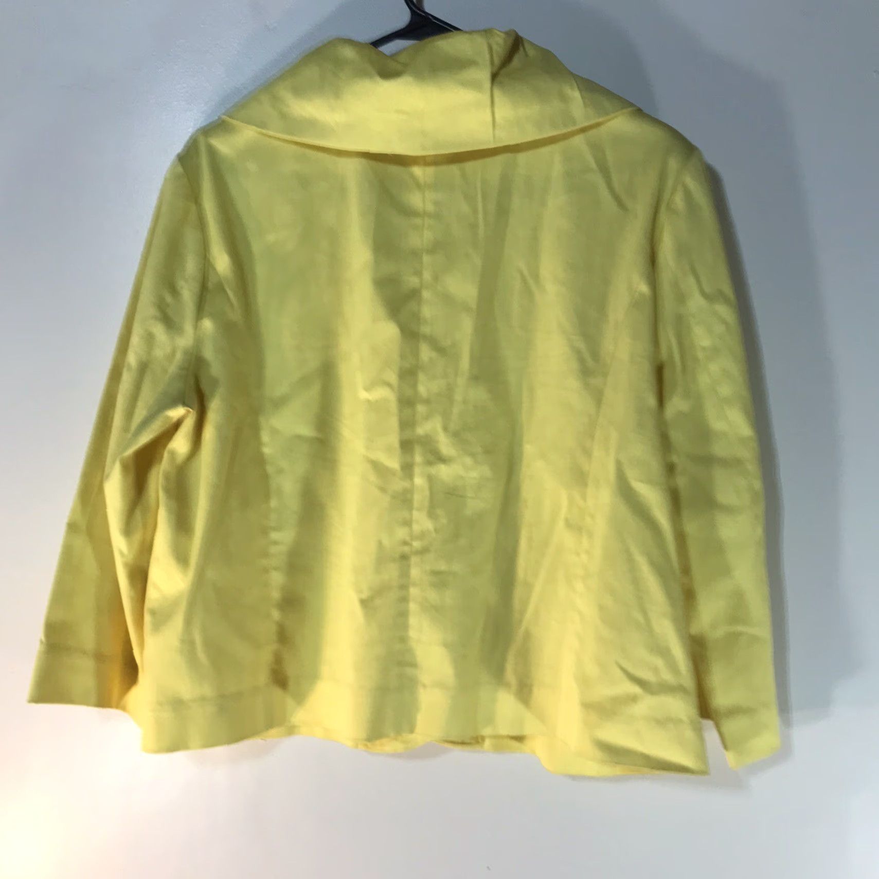 Vintage Mythology Women's Yellow Casual Jacket L Short Sleeve Breathable Lightweight Cotton Spandex Fall Winter Size L / US 10 / IT 46 - 2 Thumbnail