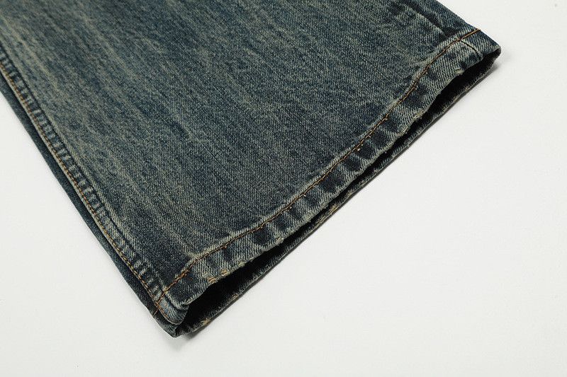 Vintage Retro Cleanfit washed flared ripped jeans for men Size US 32 / EU 48 - 6 Thumbnail