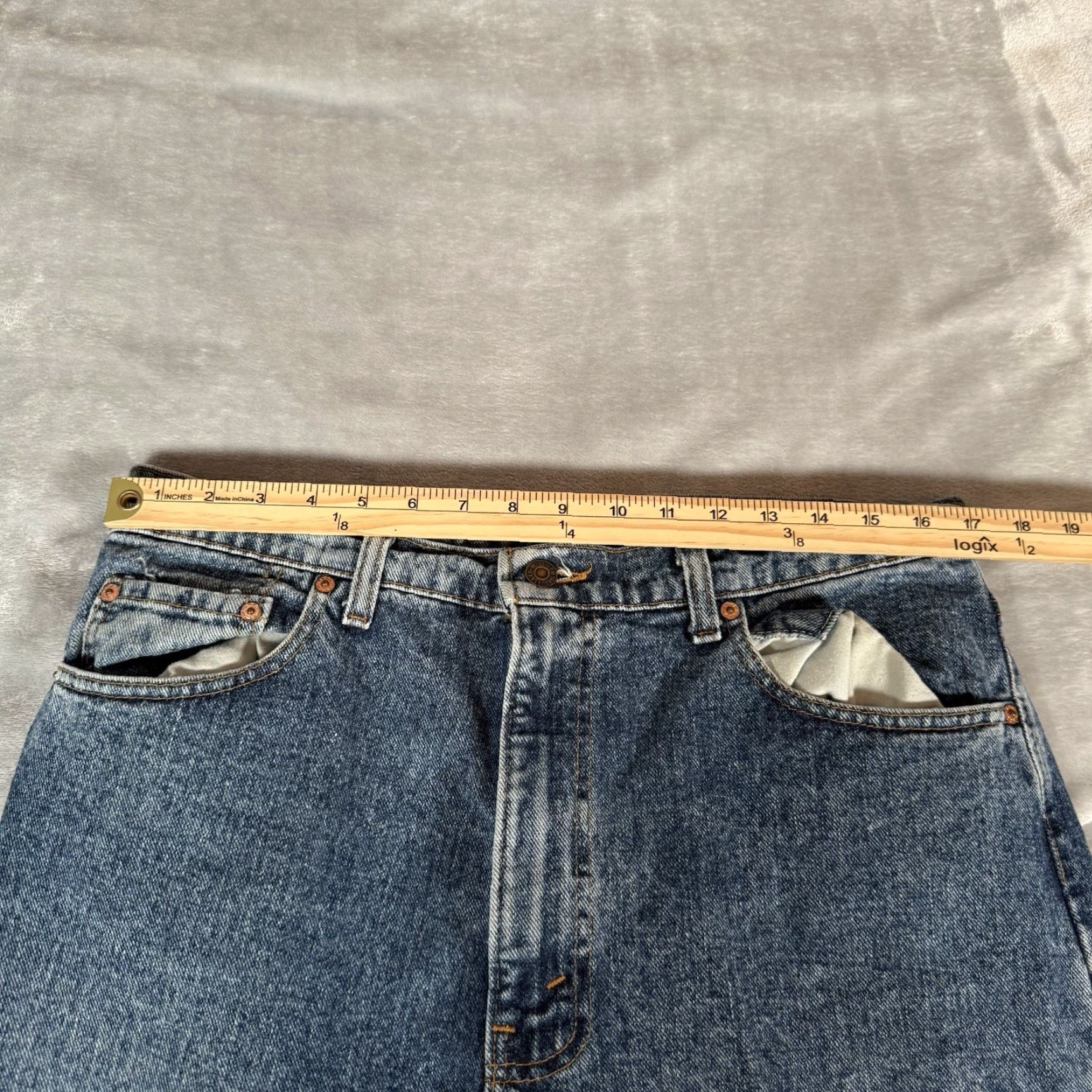 Levi's VINTAGE Levi's 550 Jeans Mens 34x30 Relaxed Tapered Blue Denim 90s USA Size US 34 / EU 50 - 7 Thumbnail