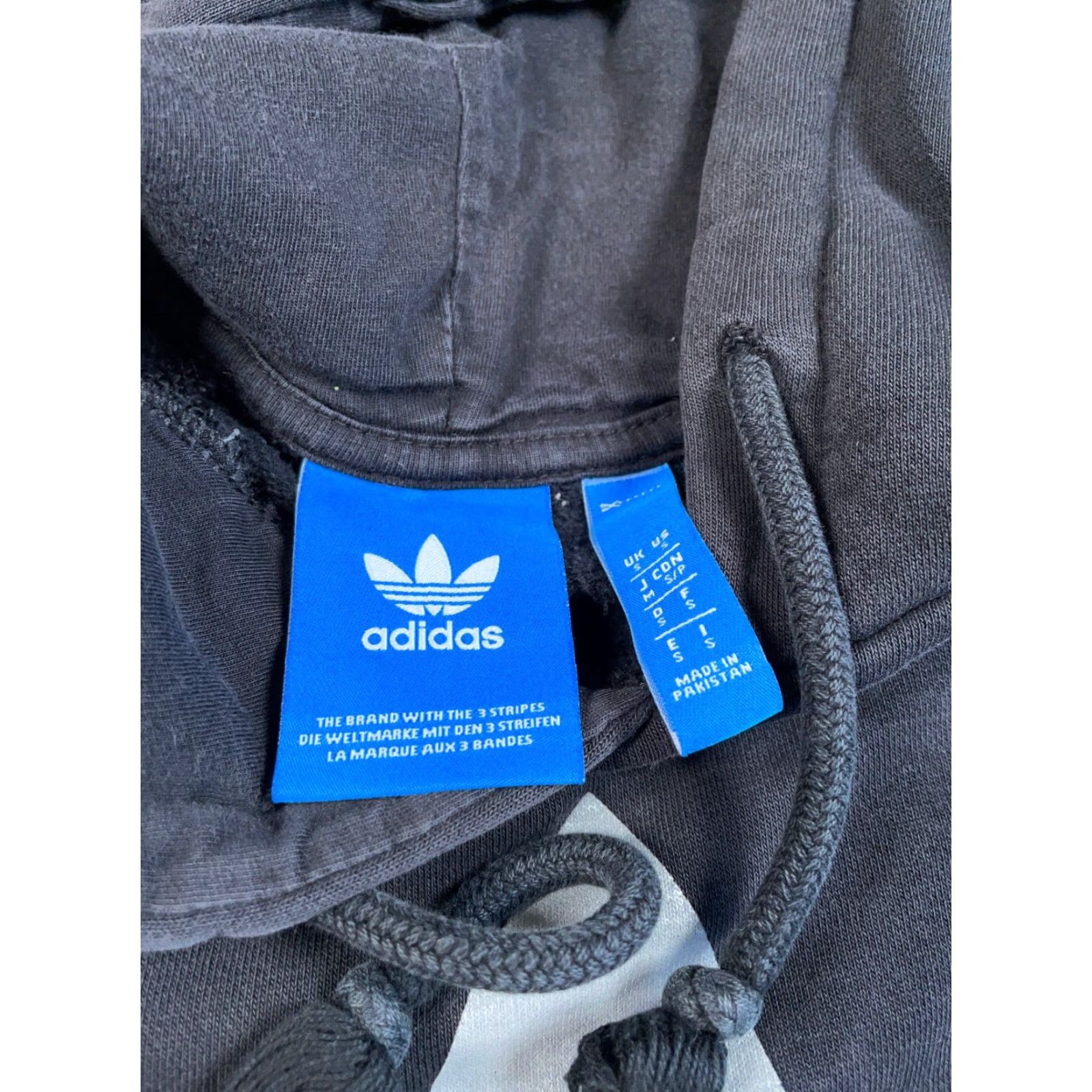 Adidas adidas Hoodie Mens Small Black Trefoil Logo Print Pullover Sweatshirt 90s Retro Size US S / EU 44-46 / 1 - 3 Thumbnail