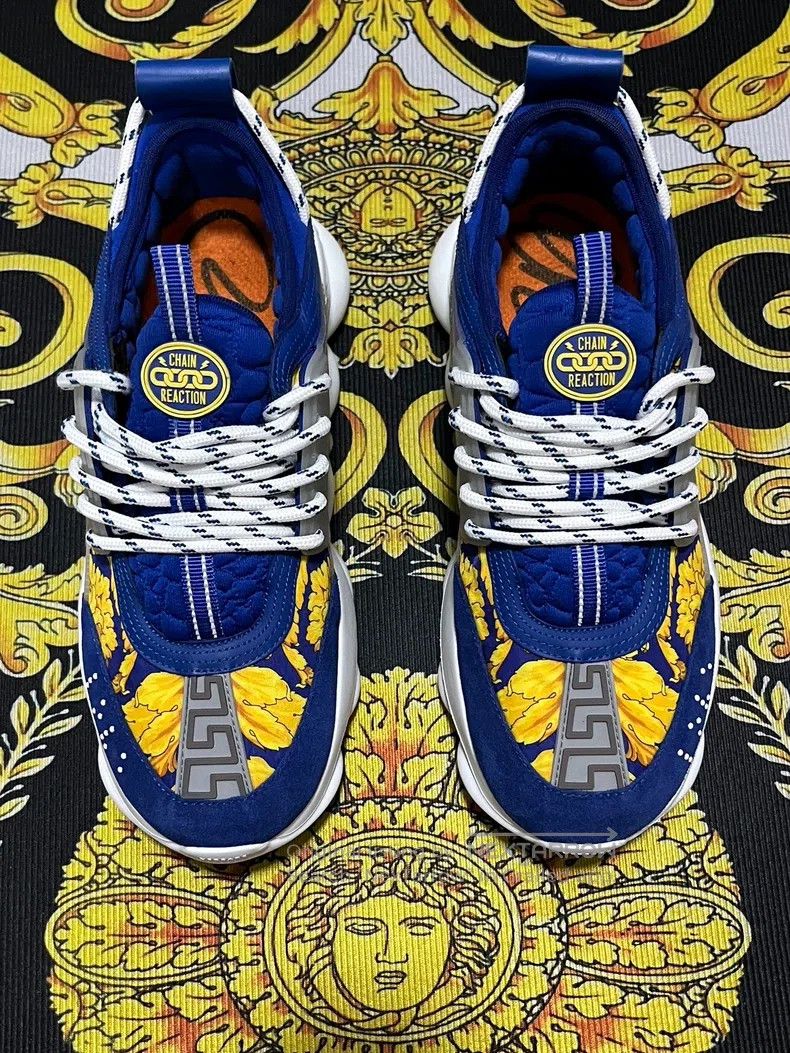 Versace Versace Baroque gold pattern daddy shoes Size US 9 / EU 42 - 1 Thumbnail