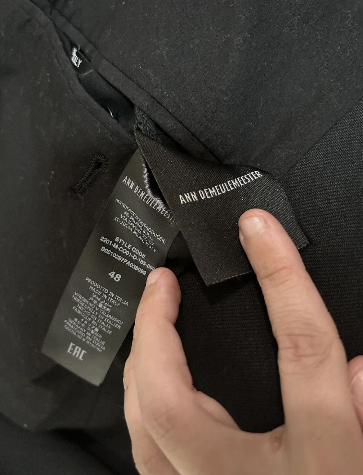 Ann Demeulemeester Black Tailored Heavy Cotton Oversized Slouchy Trench Coat Size US M / EU 48-50 / 2 - 3 Thumbnail