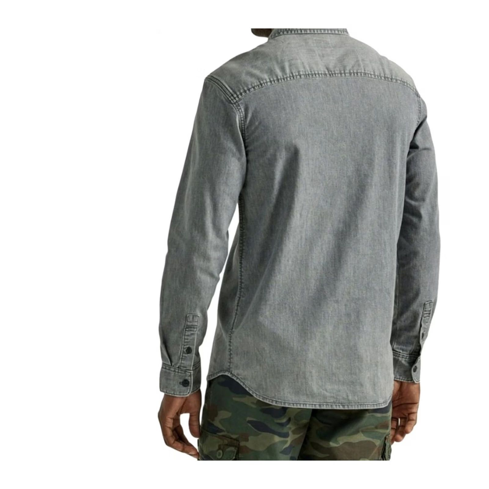 Lee LEE DENIM SHIRT Men Long Sleeve Button-Up Gray 2XL XL? Size US XXL / EU 58 / 5 - 3 Thumbnail
