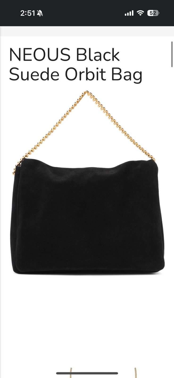 NEOUS NEOUS Black Suede Orbit Bag Size ONE SIZE - 3 Thumbnail