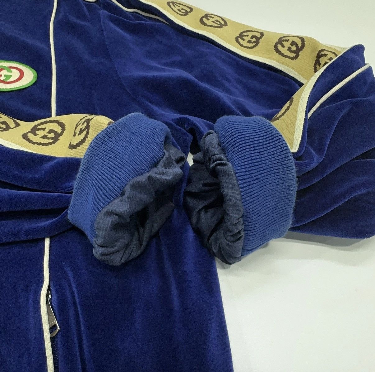 Gucci Gucci navy blue cotton-blend velour track jacket Size US S / EU 44-46 / 1 - 8 Thumbnail