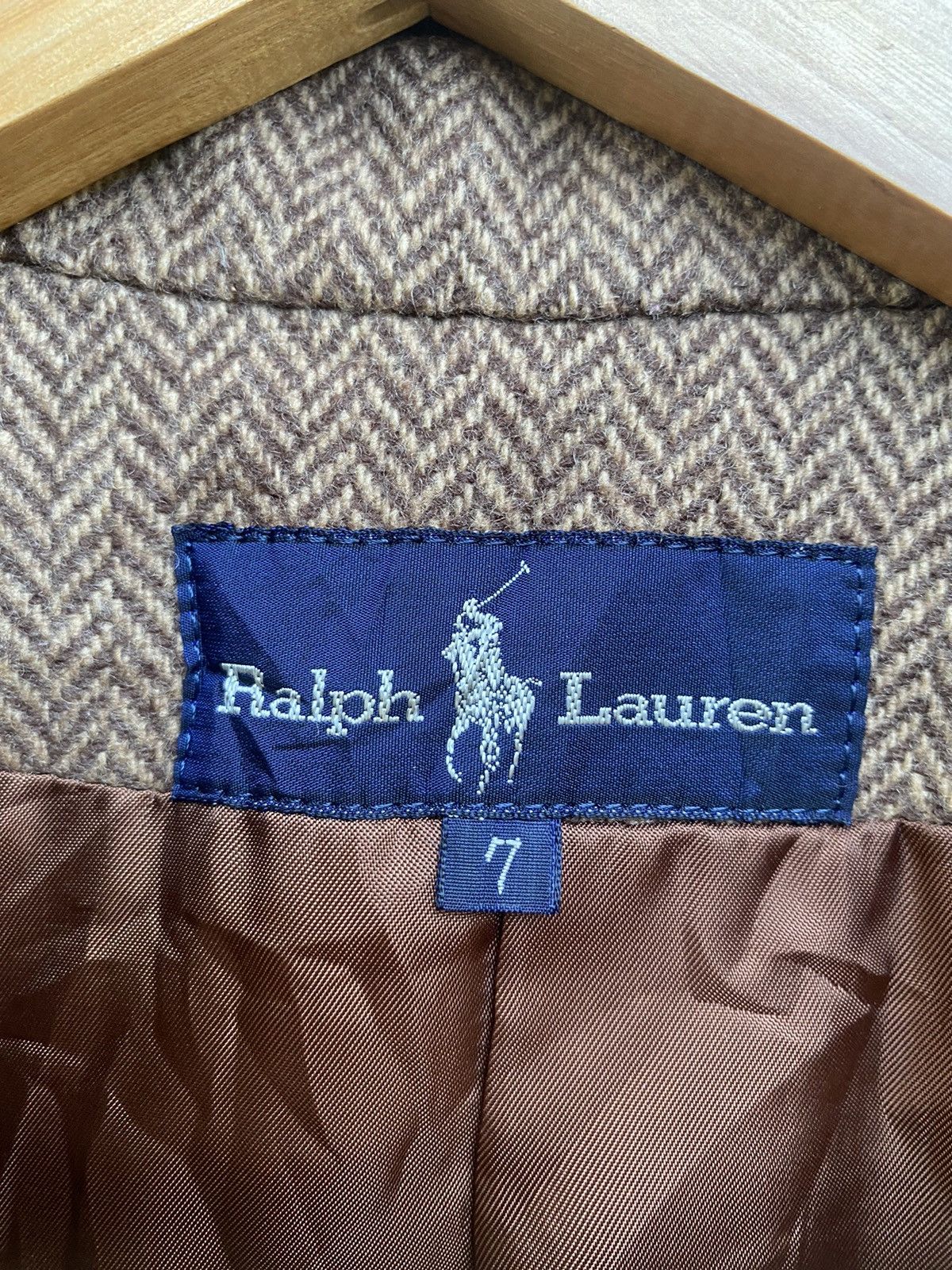 Ralph Lauren × Vintage Vintage 90s Ralph Lauren Wool Blazer Size 38L - 7 Thumbnail