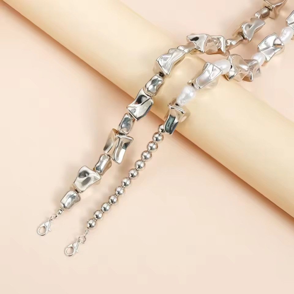 Jewelry Irregular Beads Chain Necklace Size ONE SIZE - 5 Thumbnail