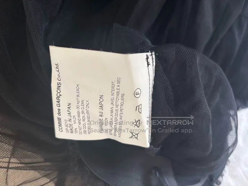 Comme des Garcons Comme Des Garcons size S Black Vintage Tulle Design Skirt Size 23" - 5 Thumbnail