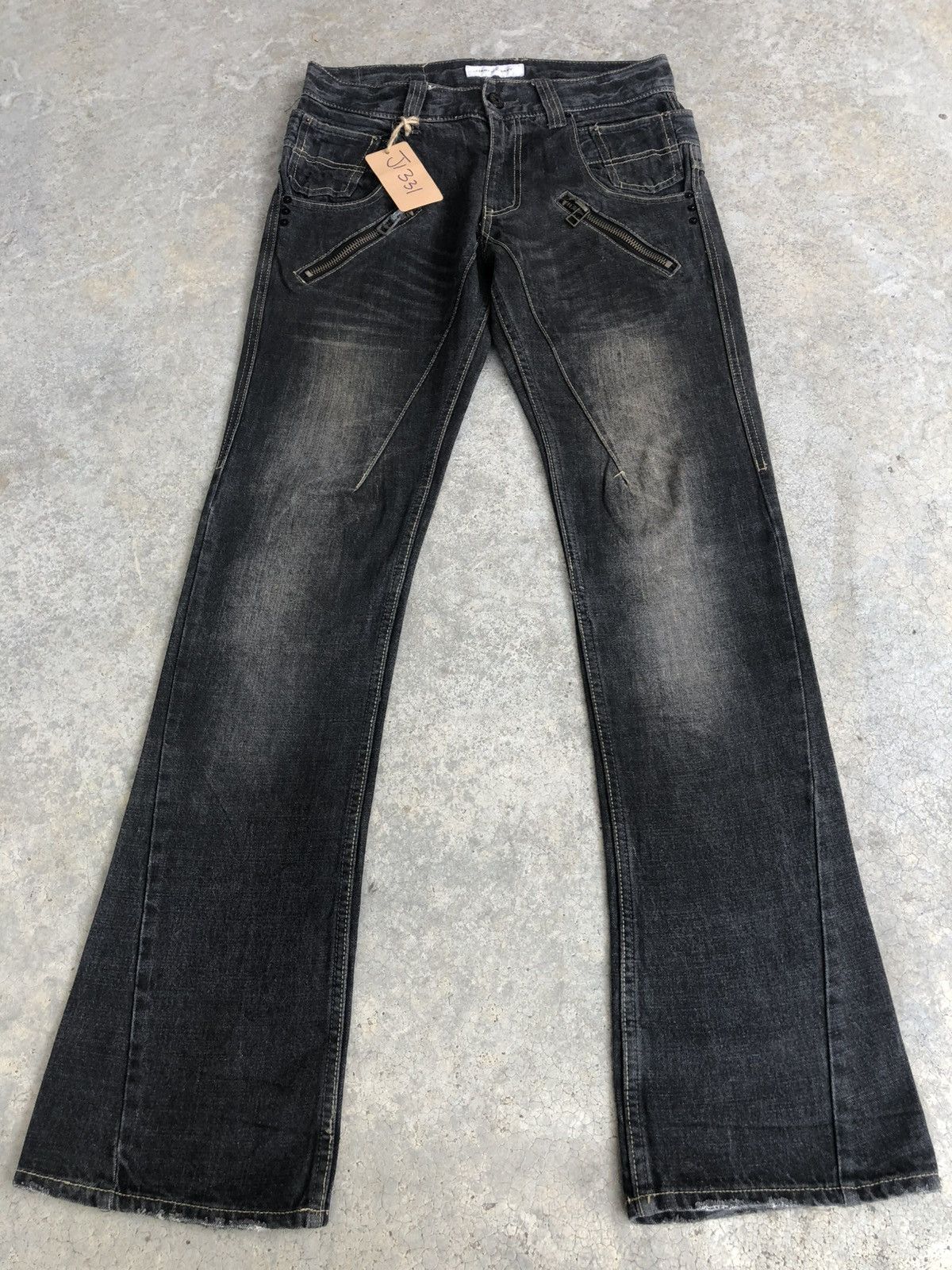 If Six Was Nine Japanese Urban Flared Jeans Double Waist Distressed Denim Size US 32 / EU 48 - 1 Thumbnail
