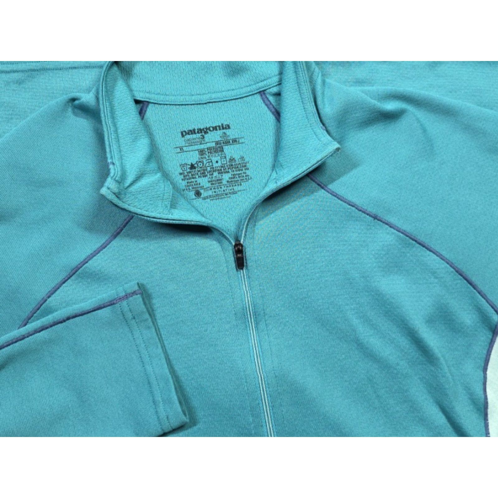Patagonia Patagonia Capilene 3 Midweight Base Layer Womens XL 1/2 Zip Long Sleeve Teal Green Size XL / US 12-14 / IT 48-50 - 2 Thumbnail