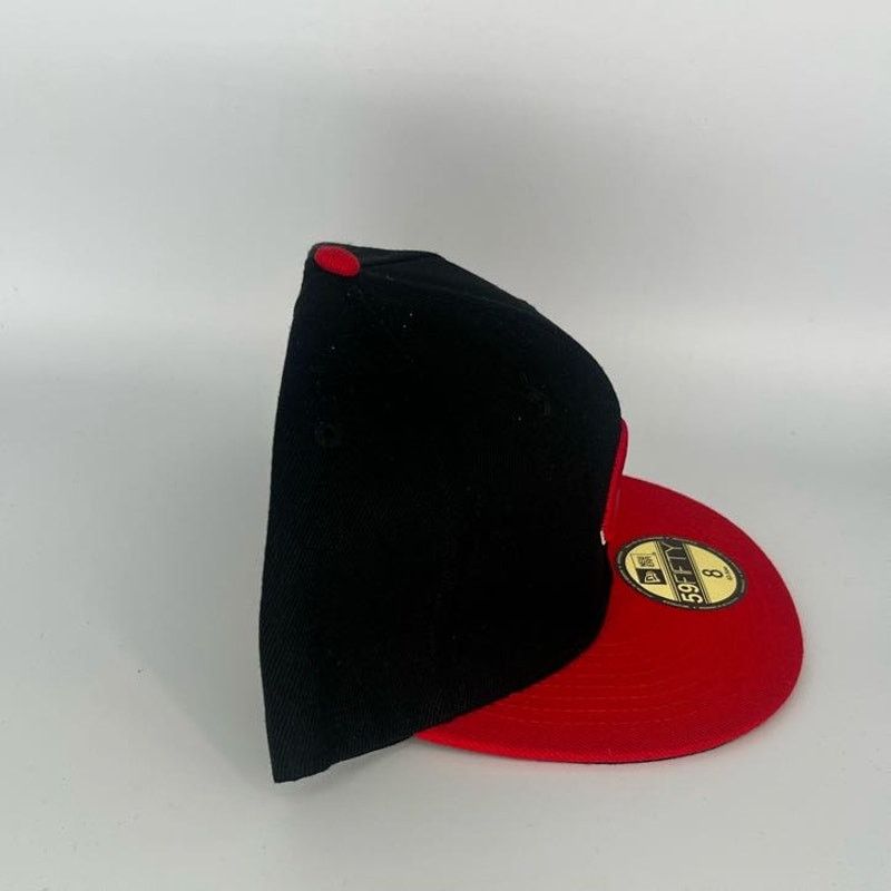 New Era Size 8 Black Red Cincinnati Reds New Era NBA 59Fifty Fitted Size ONE SIZE - 5 Thumbnail