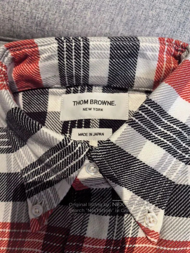 Thom Browne THOM BROWNE Men's Plaid Shirt. Size US M / EU 48-50 / 2 - 3 Thumbnail
