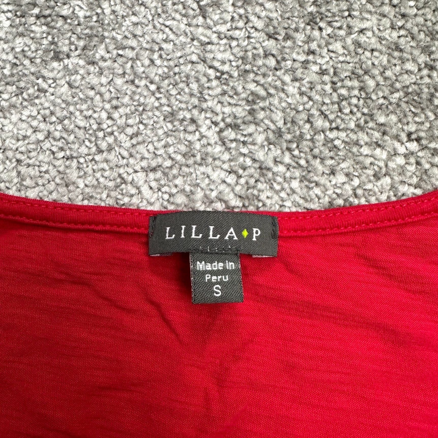 Vintage Lilla P Tunic Blouse Womens Small Red Scoop Neck Long Sleeve Cotton Casual Top Size S / US 4 / IT 40 - 4 Thumbnail