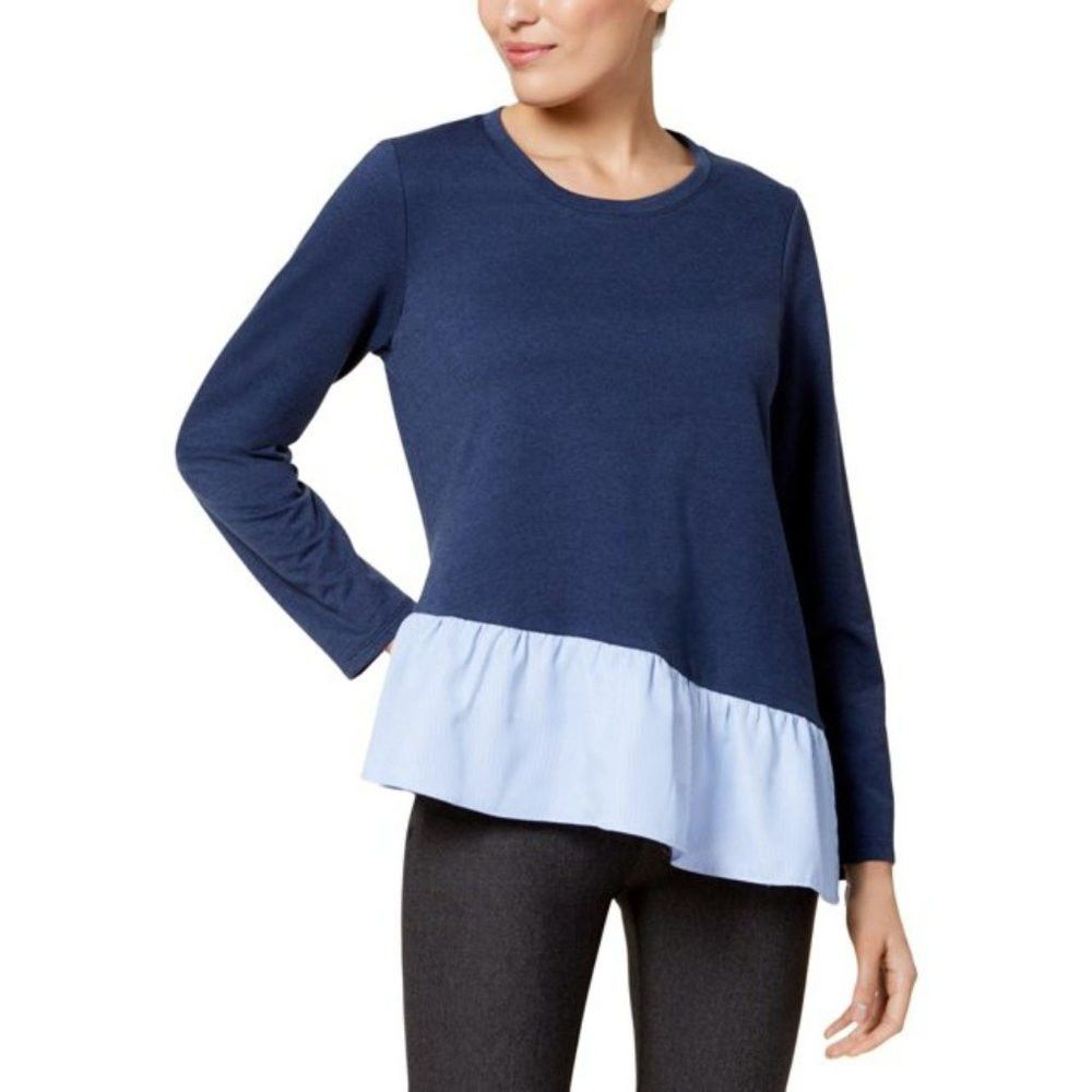 Other John Paul Richard Asymmetric Layered Look Blue Top S Size S / US 4 / IT 40 - 1 Thumbnail