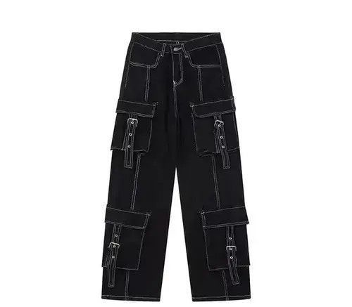 Japanese Brand Retro workwear multi-pocket wide-leg jeans Size US 32 / EU 48 - 5 Thumbnail