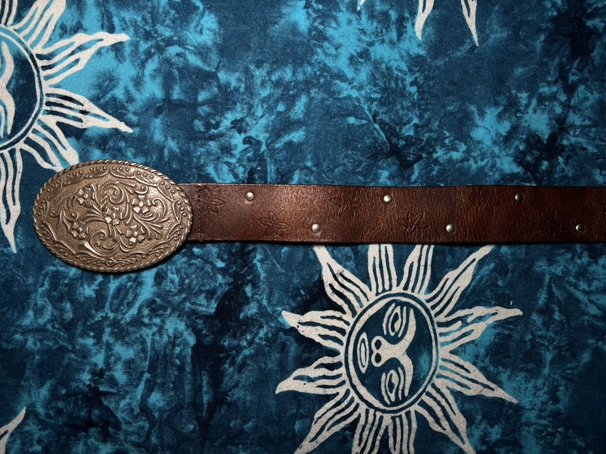 Leather Vintage rodeo Leather Belt Saddler Cowboy Size 30 - 3 Thumbnail
