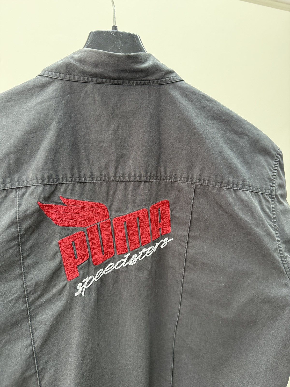 Puma Vintage Puma Speedsters Faded Short Sleeve Button Up Shirt Size US M / EU 48-50 / 2 - 10 Thumbnail
