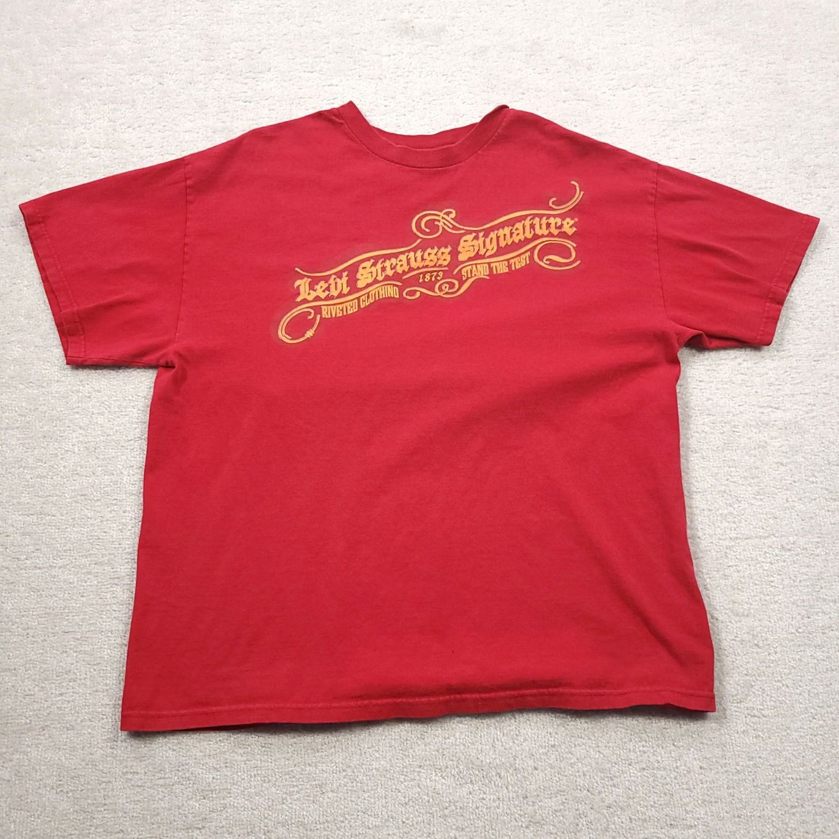 Levi's VINTAGE Levi Strauss Signature T Shirt Mens XL Red Short Sleeve SEE PHOTOS Size US XL / EU 56 / 4 - 2 Thumbnail