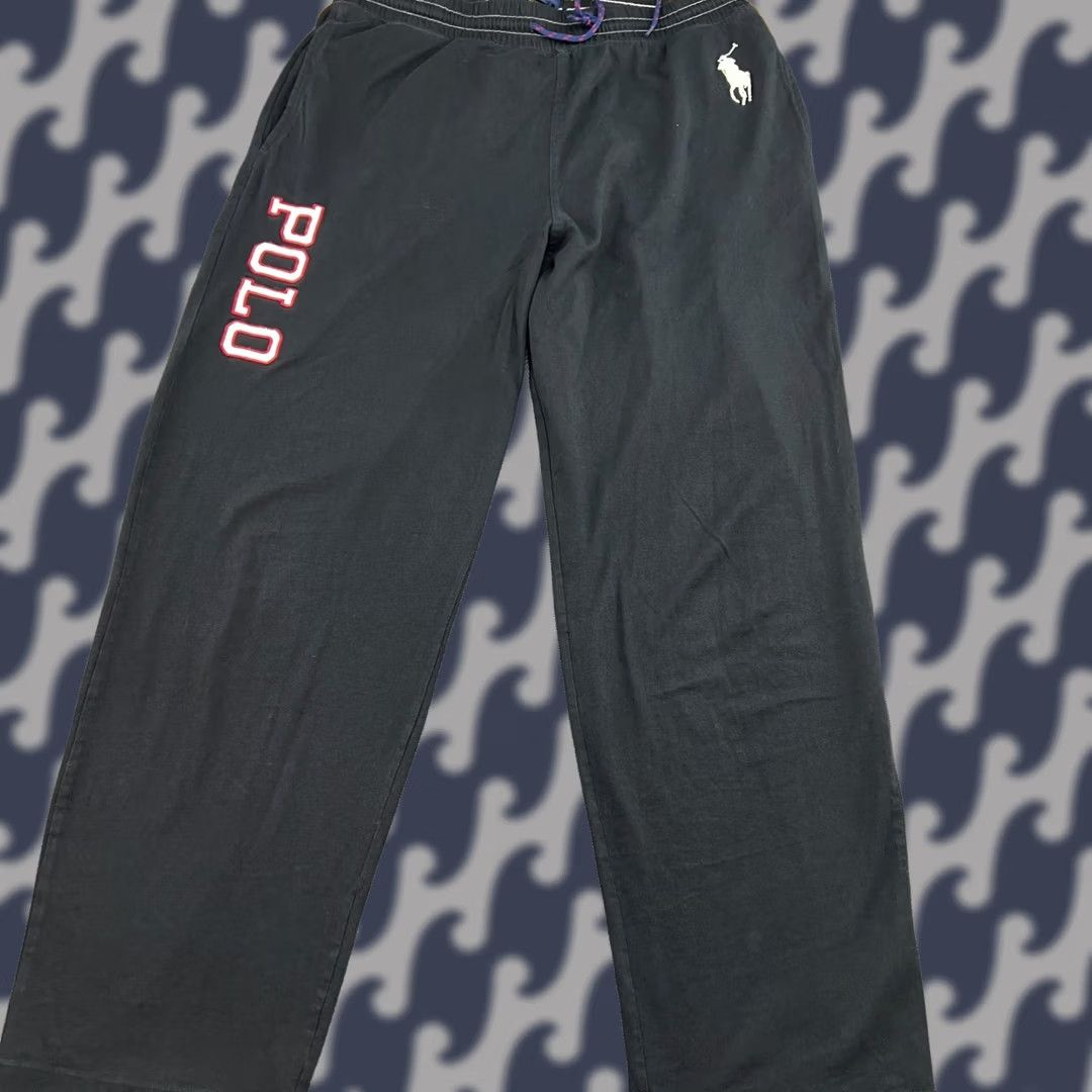 Ralph Lauren Polo Ralph Lauren Mens Sleepwear Pants XL Pony Spellout Black Drawstring Pijama Size US XL / EU 56 / 4 - 1 Thumbnail