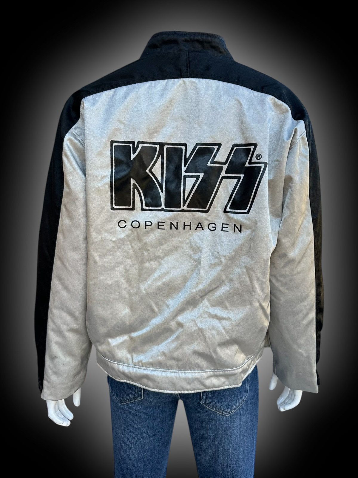 Band Tees × KISS × Schott Silver reflective vintage Schott x DKB x KISS bomber jacket Size US L / EU 52-54 / 3 - 4 Thumbnail