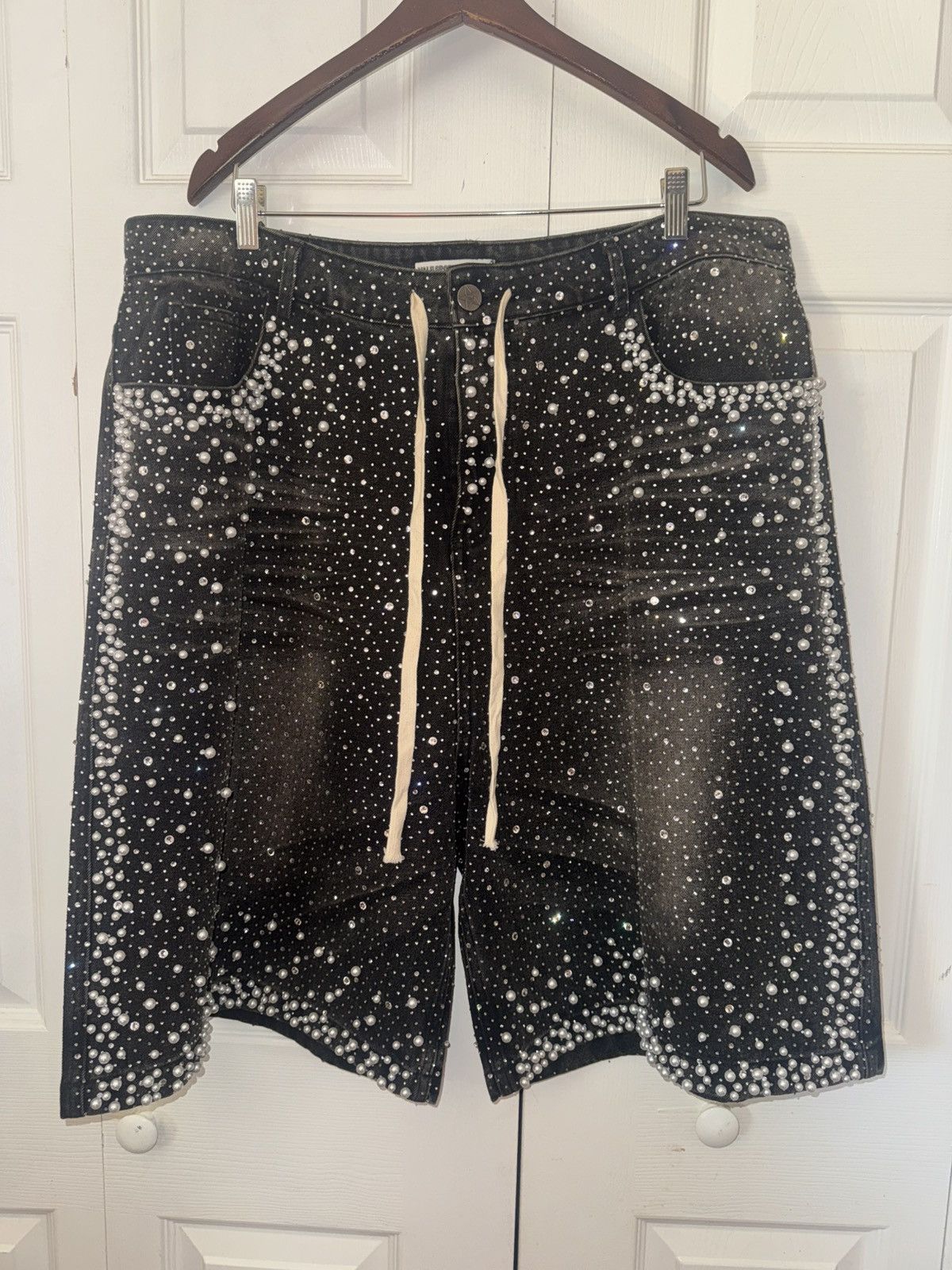 Vale Vale Forever “Rainstorm” Denim Shorts Size US 38 / EU 54 - 2 Thumbnail