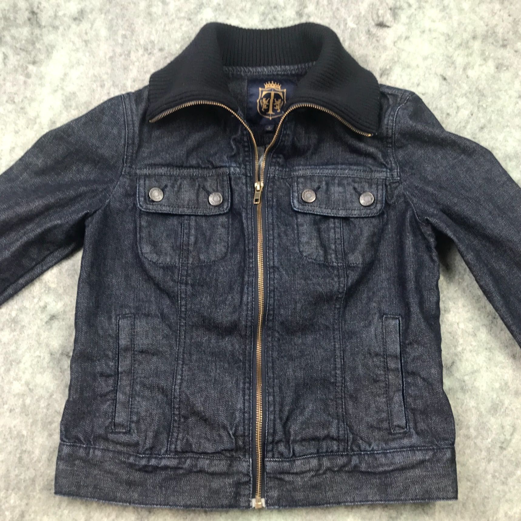 Talbots Talbots Denim Jacket Womens Size 6 Blue Full Zip Collared Wool Blend Denim Jacket, Classic Fit, Regular, Womens Size 28" / US 6 / IT 42 - 2 Thumbnail