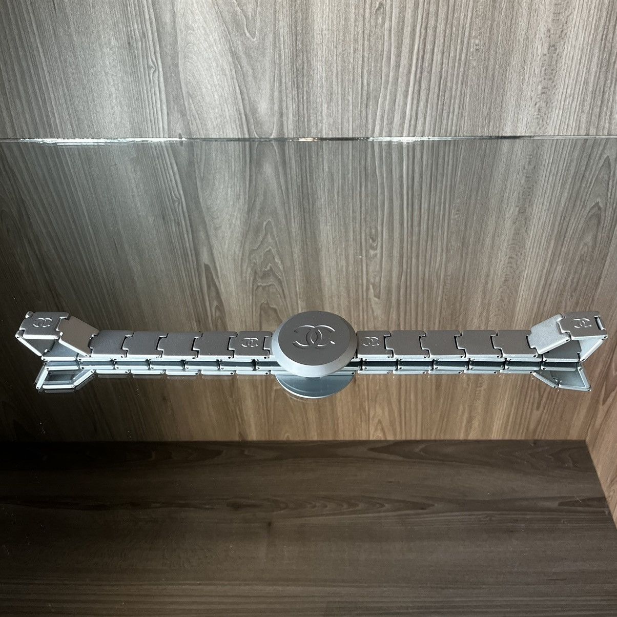 Chanel Chanel Belt Coco Mark Silver Metal 2005 Runway Size ONE SIZE - 2 Thumbnail