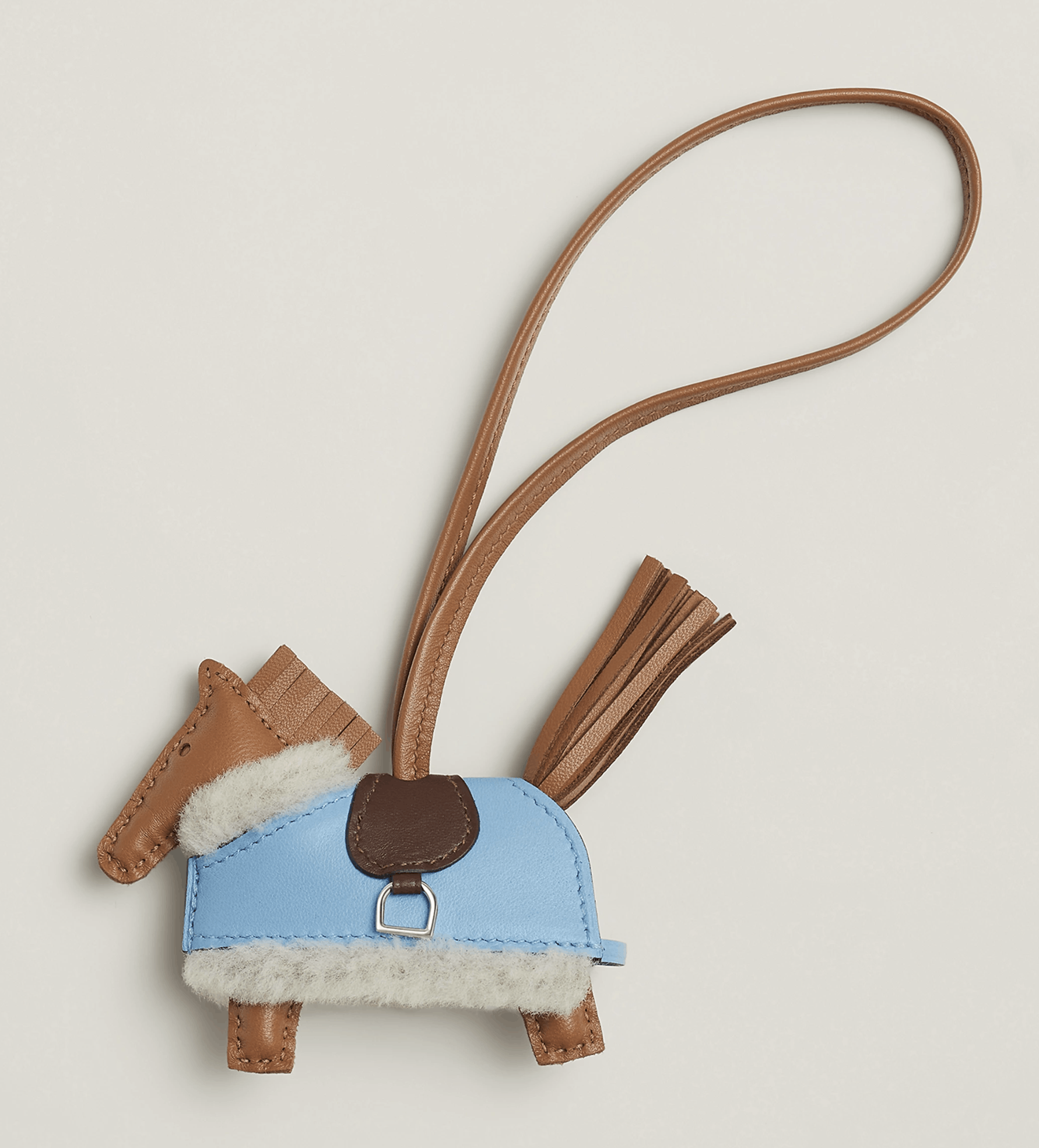 Hermes Hermes Horse Rodeo Plush Blue Celeste Milo Leather Bag Charm Size ONE SIZE - 1 Thumbnail