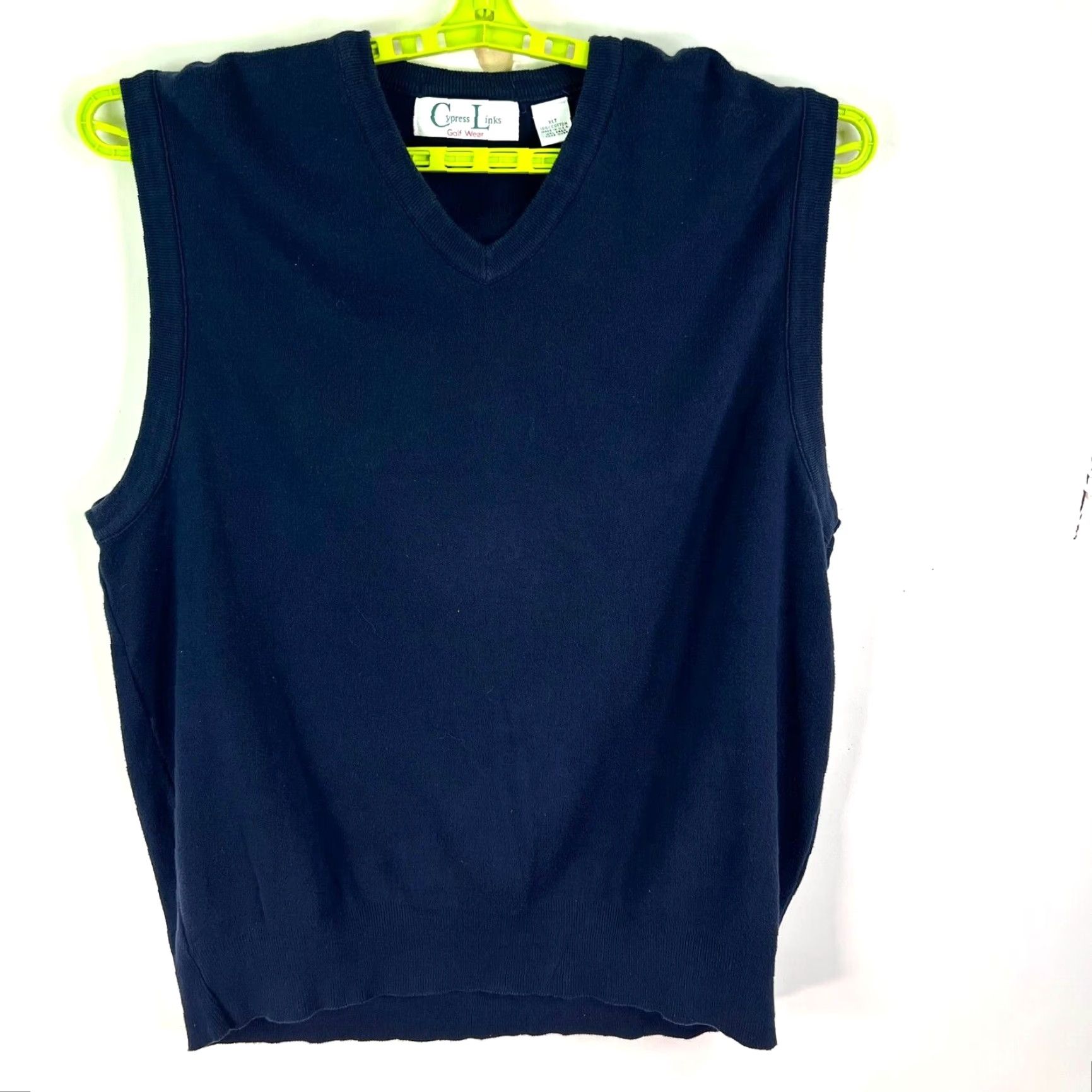 Vintage VINTAGE Cypress Links Golf Sweater Vest Mens XLT Blue Sleeveless Cotton Classic Size US XL / EU 56 / 4 - 2 Thumbnail