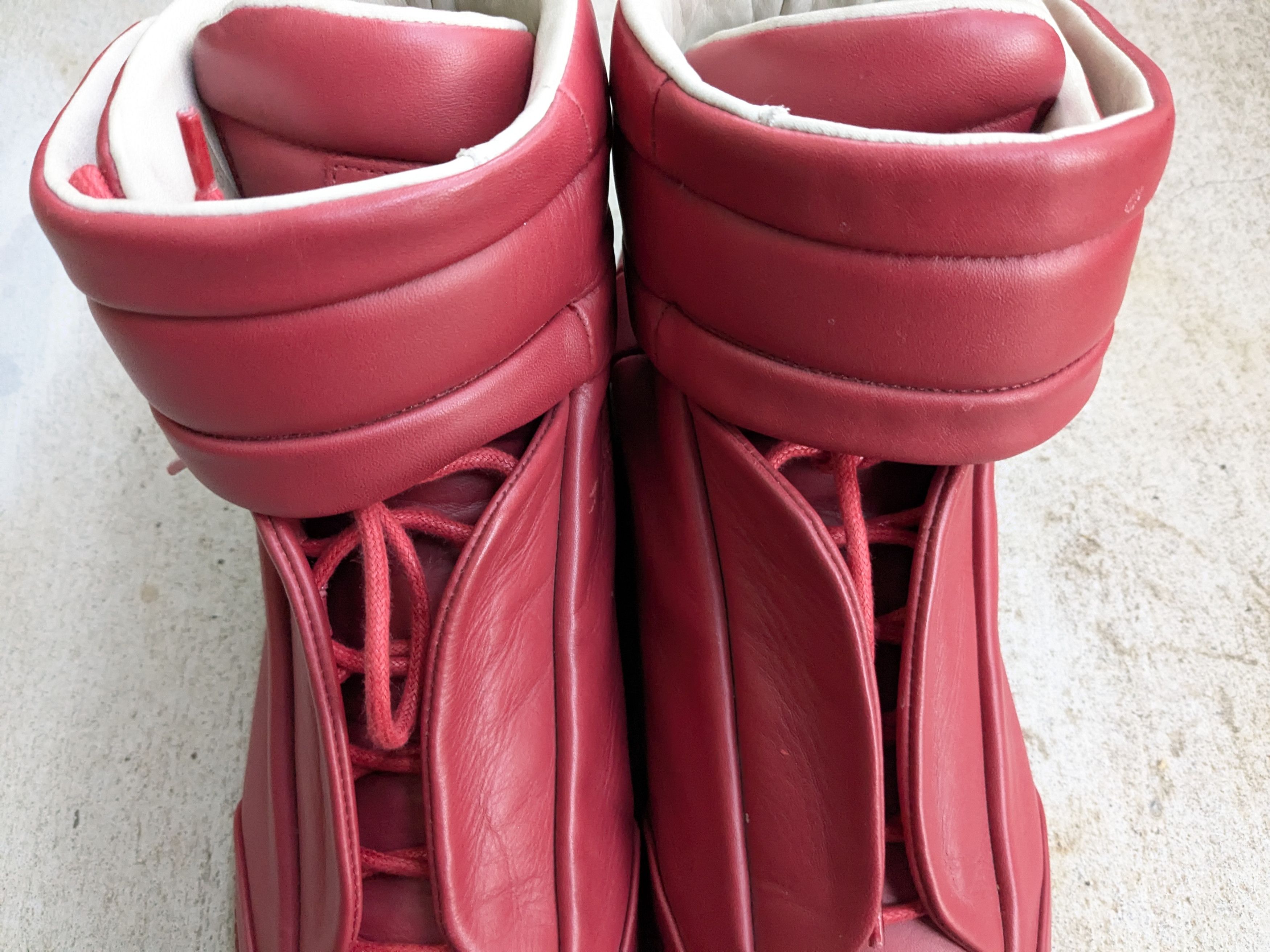 Maison Margiela Maison Margiela Future Red 9 42 Leather High Tops Size US 9 / EU 42 - 2 Thumbnail
