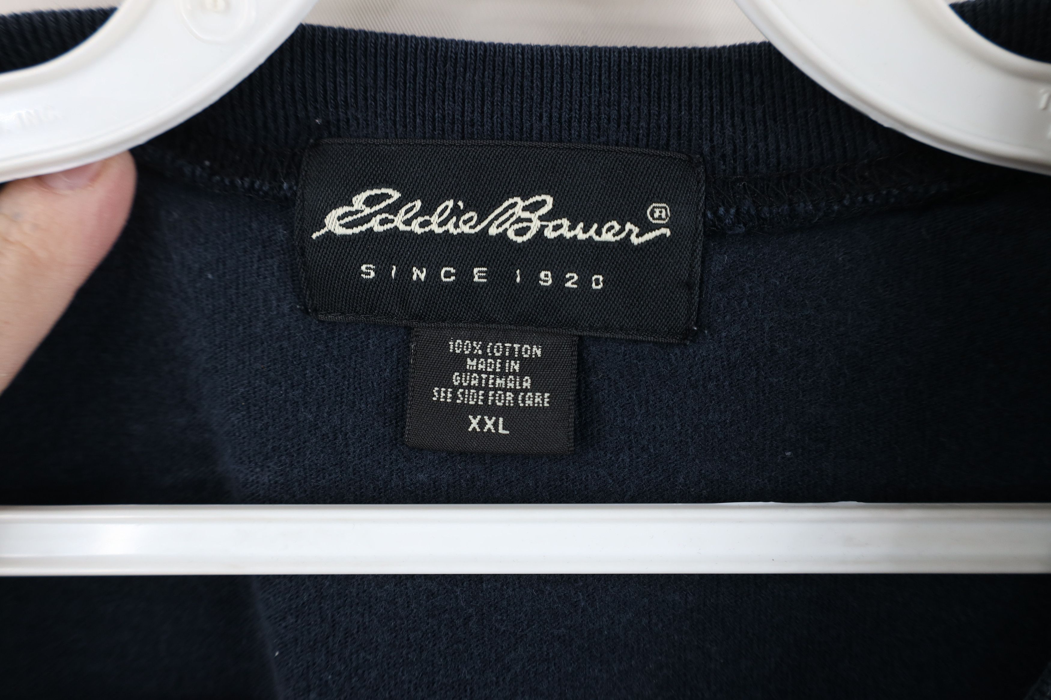 Eddie Bauer Vintage 90s Eddie Bauer Blank Cotton T-Shirt Black Size US XXL / EU 58 / 5 - 9 Thumbnail