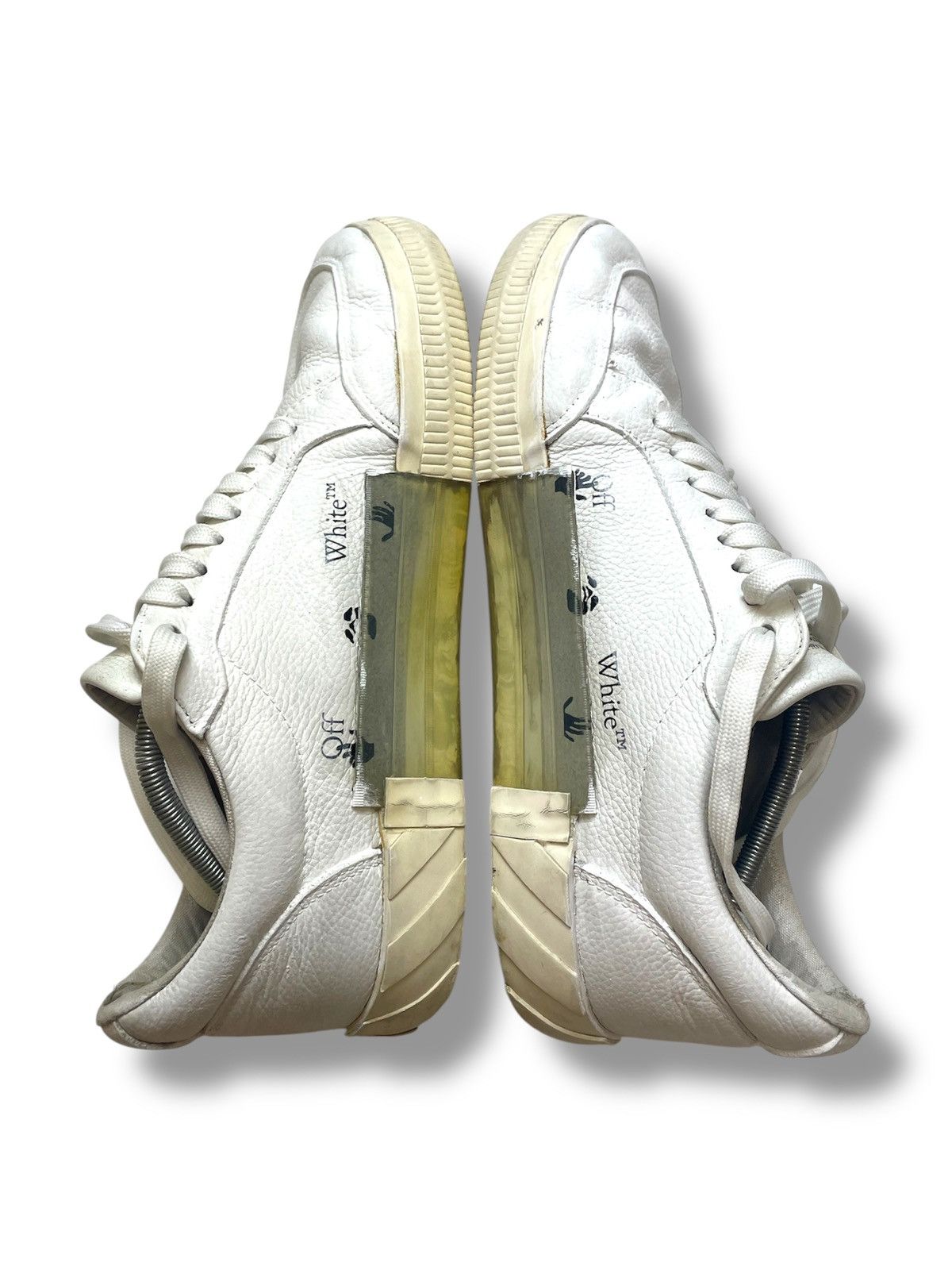 Off-White Off White Vulcanized White Leather Sneaker Size US 10 / EU 43 - 4 Thumbnail
