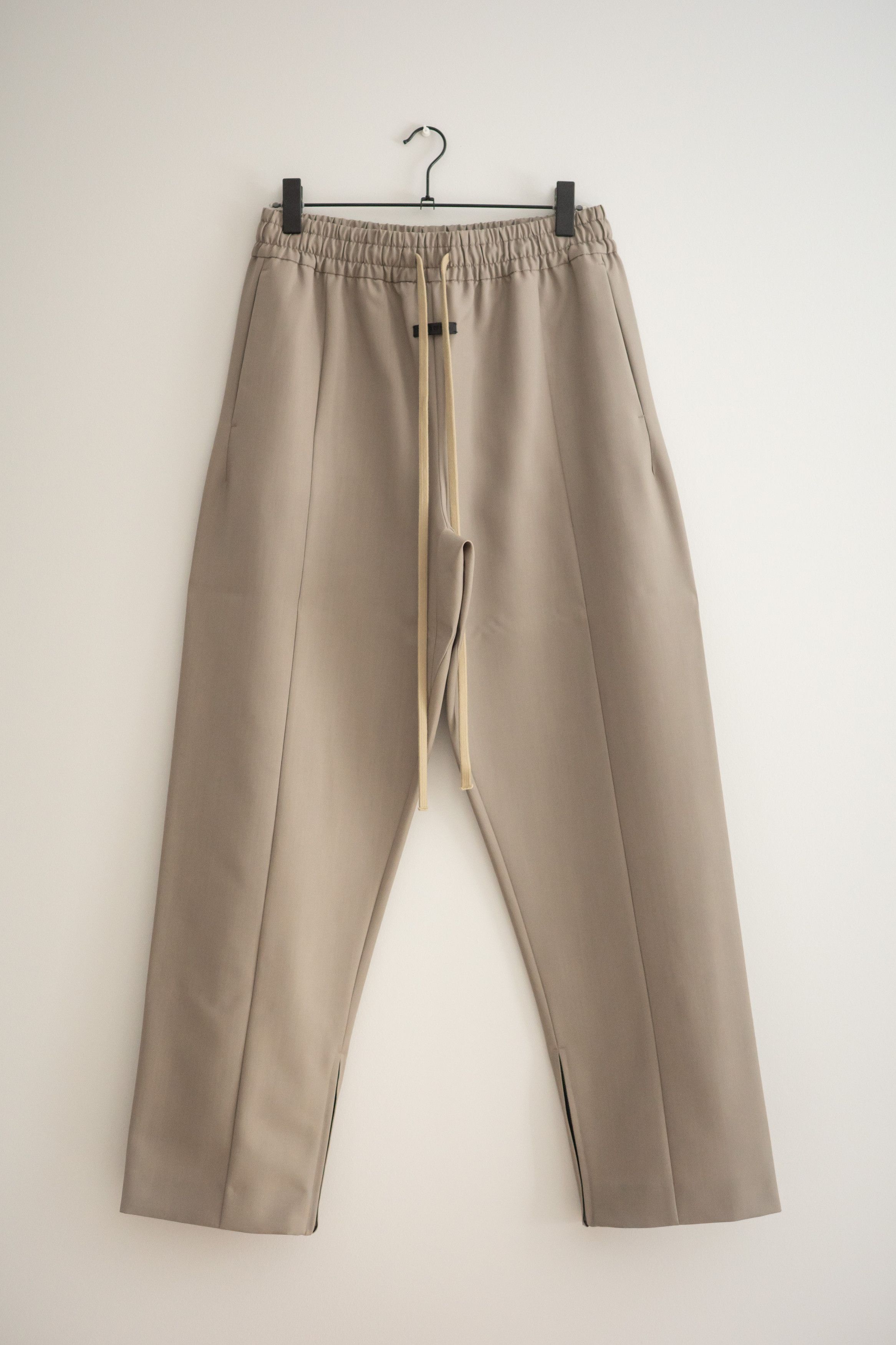 Fear of God Fear of God Beige Wool Center Seam Track Pants Size US 32 / EU 48 - 2 Thumbnail