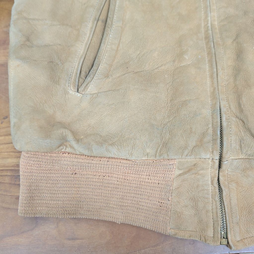 Vintage True Vintage Nubuck Leather Bomber Jacket Size US XS / EU 42 / 0 - 6 Thumbnail
