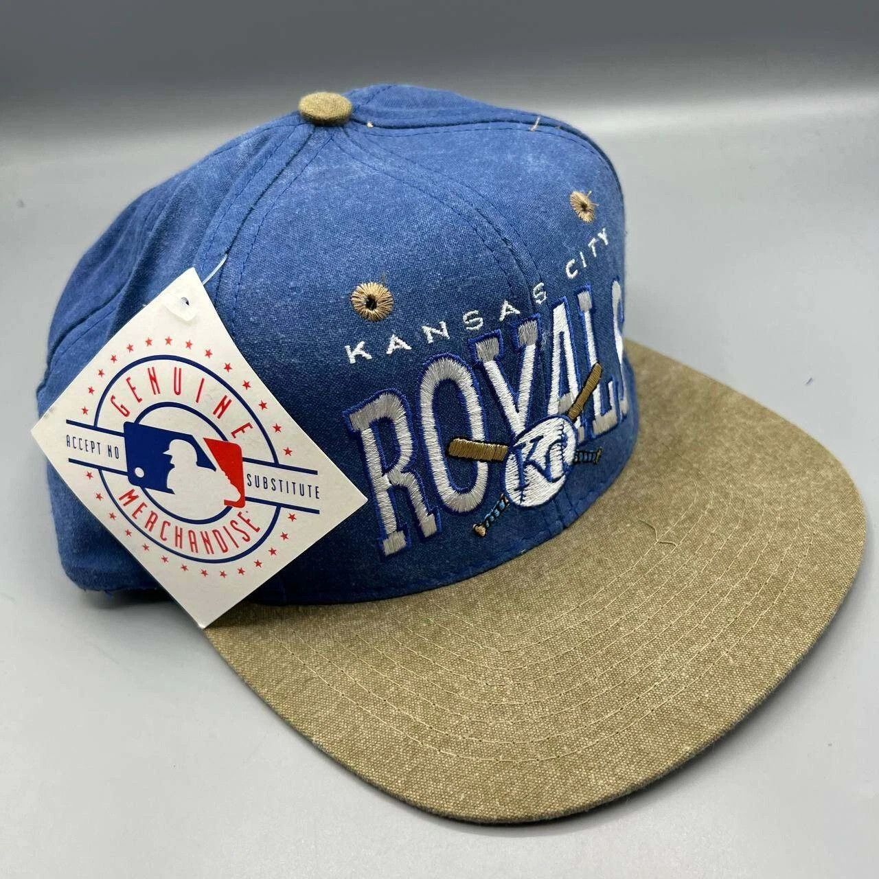 Signatures × Vintage Kansas City Royals Hat Men Blue Brown Signatures Snap Back Size ONE SIZE - 3 Thumbnail